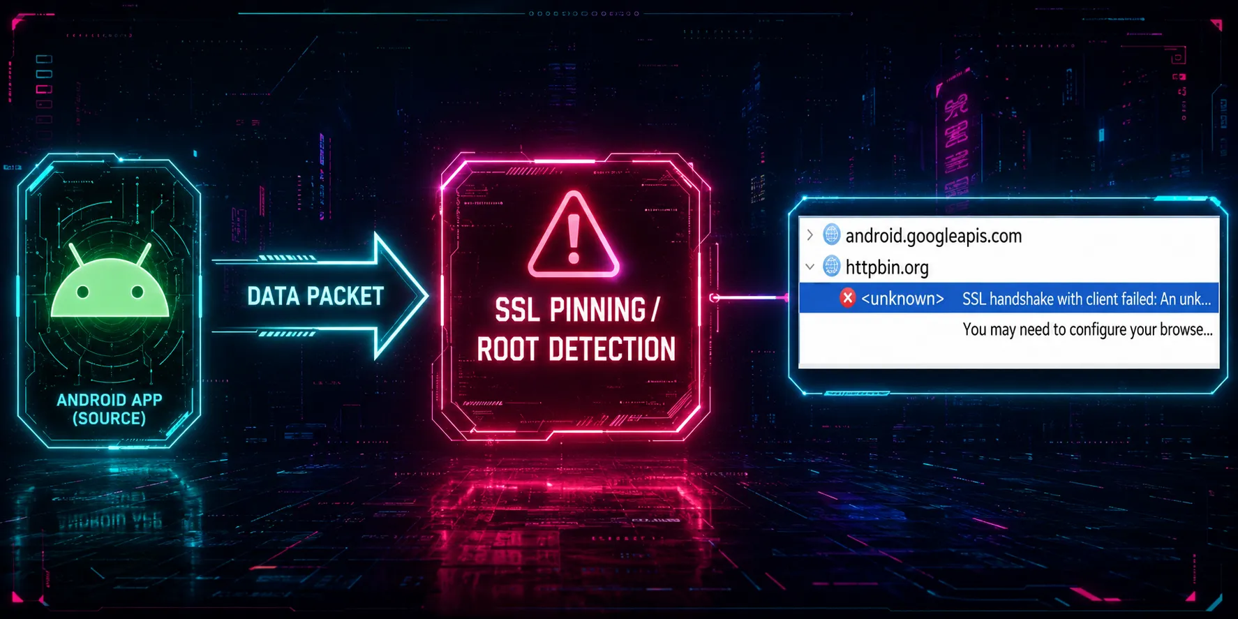 SSL pinning failure