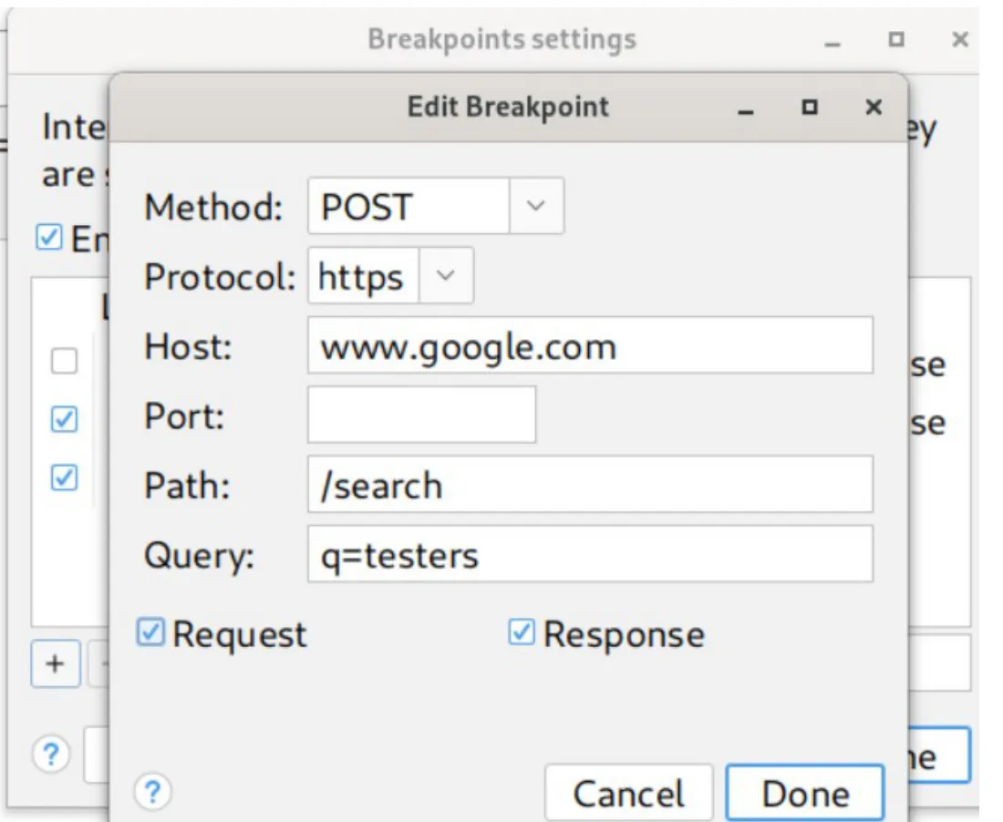Charles Breakpoint Settings