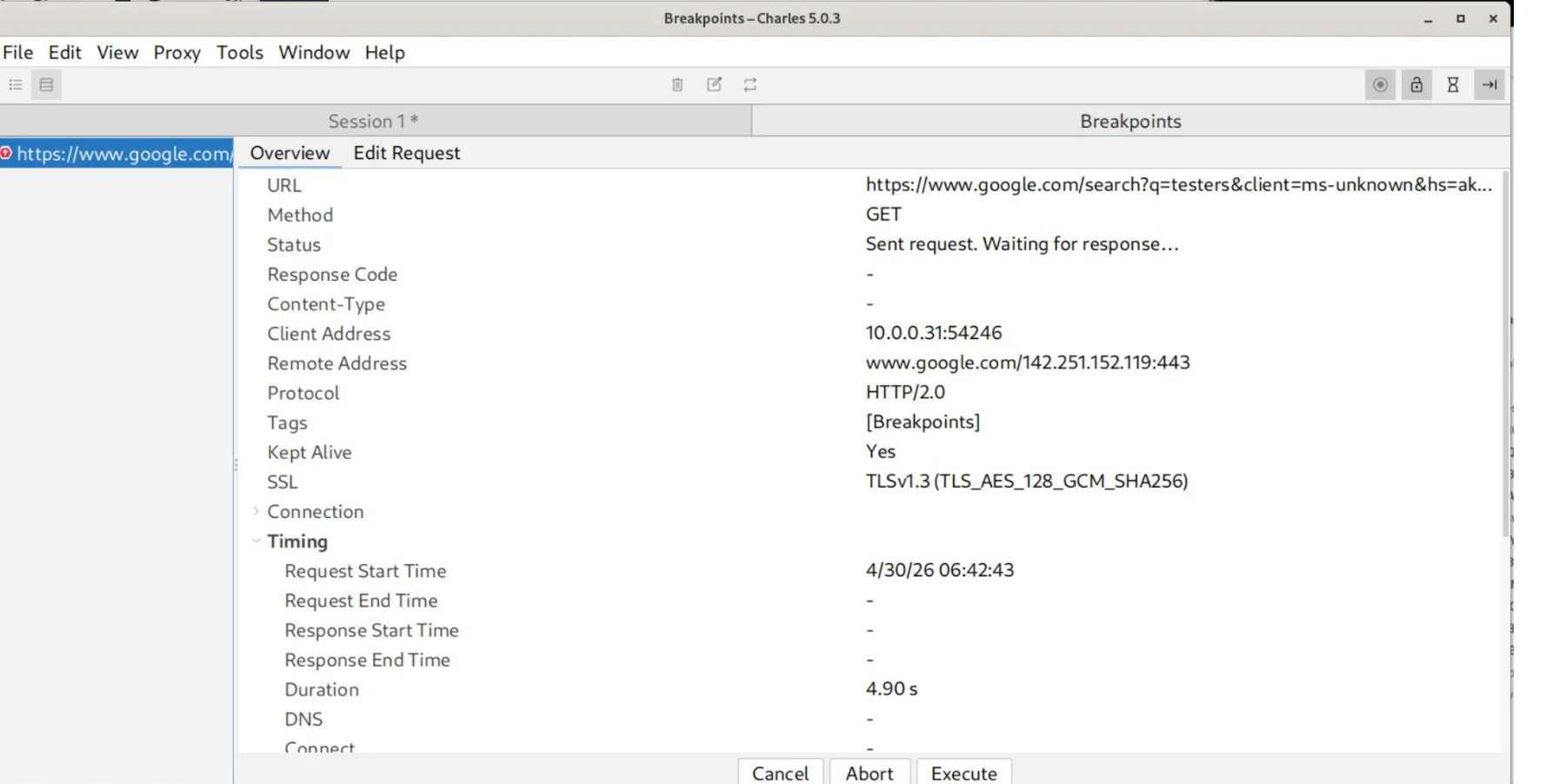 Charles Breakpoint Waiting