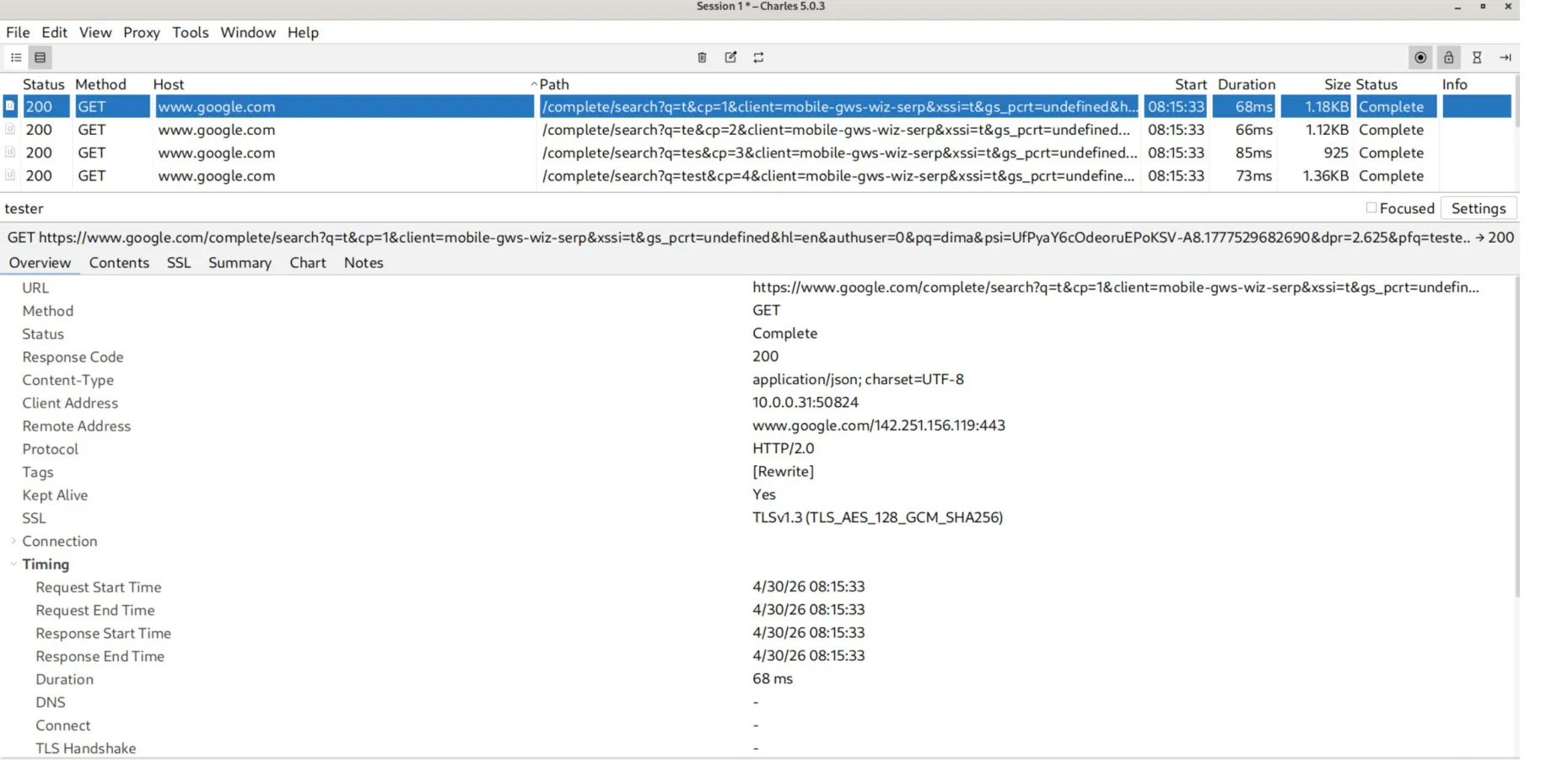 Filtering Traffic by Keyword