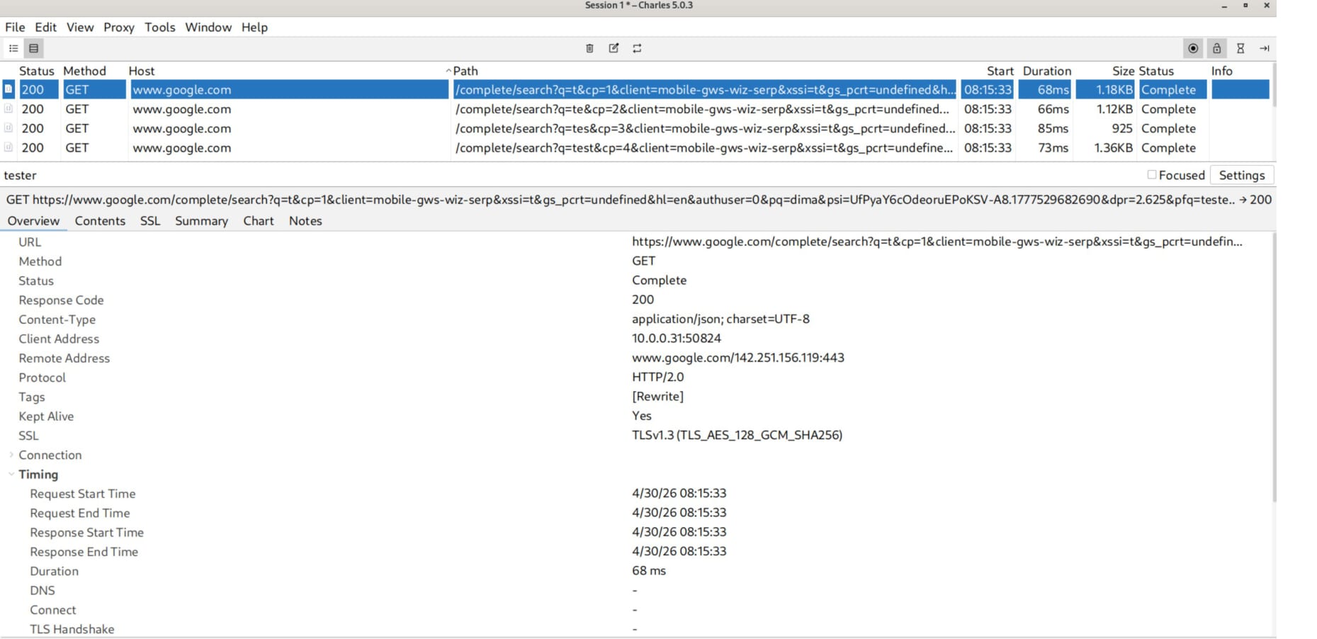 Filtering Traffic by Keyword
